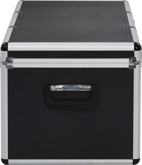 vidaXL Metallic Decorative Trunks Set Black 3pcs