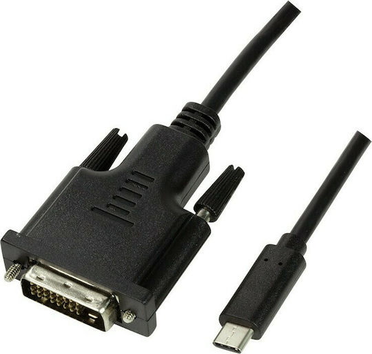 LogiLink USB 2.0 Кабел USB-C Мъжки - VGA Черен 3м UA0334
