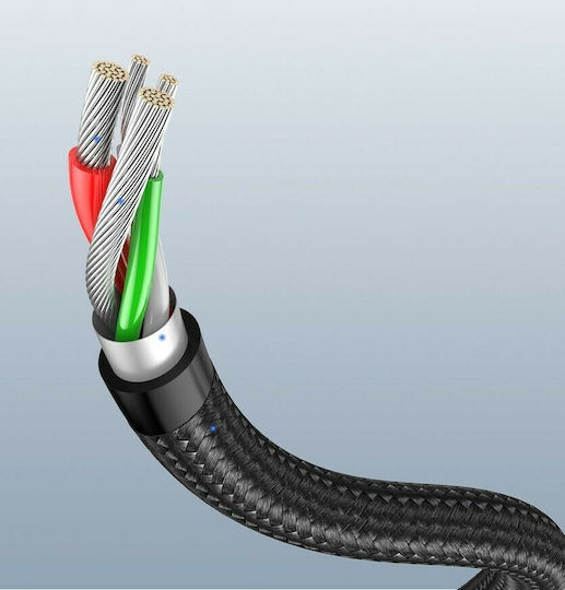 Ugreen Angle (90°) Braided USB 2.0 Cable USB-C Male - USB-A 18W Black 2m 50942