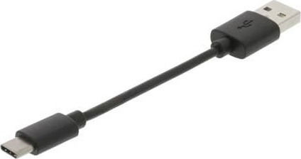 Nedis USB 2.0 Cable USB-C Male - USB-A Black 0.1m
