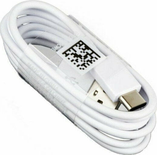 Samsung USB 2.0 Cable USB-C male - USB-A Λευκό 1.5m EP-DW700CWE Bulk
