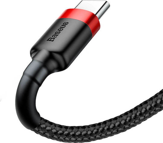 Baseus Cafule Braided USB 2.0 Cable USB-C male - USB-A Μαύρο 1m CATKLF-B91