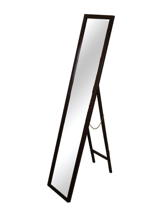 Liberta Slim Καθρέπτης με Wenge Ξύλινο Πλαίσιο 146x45cm