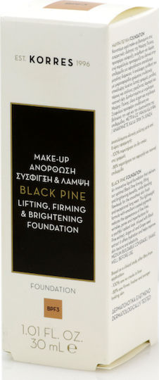 Korres Black Pine Lifting, Firming & Brightening Liquid Make Up BPF3 30ml