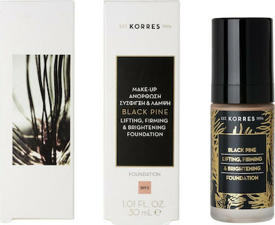 Korres Black Pine Lifting, Firming & Brightening Liquid Make Up BPF2 30ml