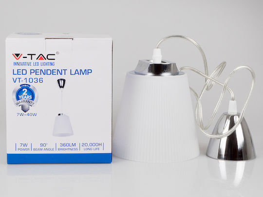 V-TAC Hängelampe Weiß 15cm.