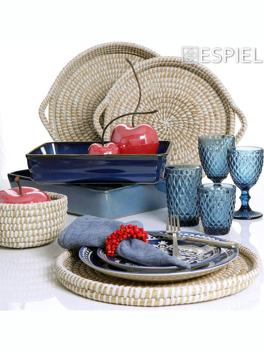 Espiel Wicker Round Decorative Tray 40x40x3cm