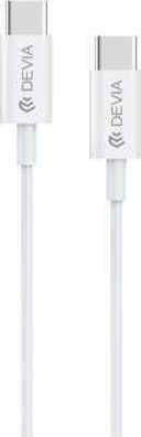 Devia Smart PD USB 3.1 Cable USB-C male - USB-C 60W PD Λευκό 1m DVCB-325380