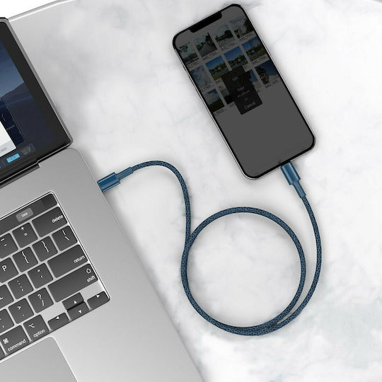 Baseus High Density Braided USB-C to Lightning Cable 20W Blue 2m (CATLGD-A03)