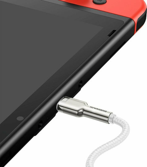 Baseus Cafule Metall Geflochtenes USB 2.0 Kabel USB-C männlich - USB-C 100W PD Weiß 2m CATJK-D02
