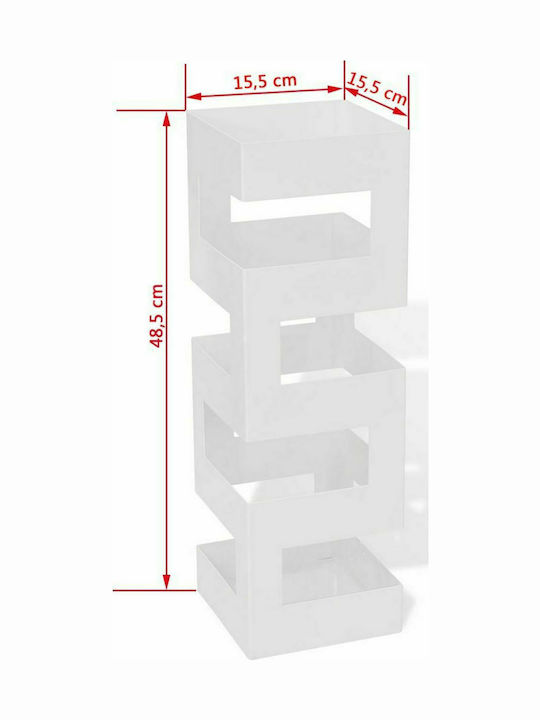 vidaXL Ομπρελοθήκη Μεταλλική 15.5x15.5x48.5cm