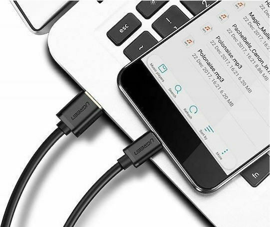 Ugreen US286 USB 2.0 Cable USB-C Male - USB-C 60W Black 0.5m 50996