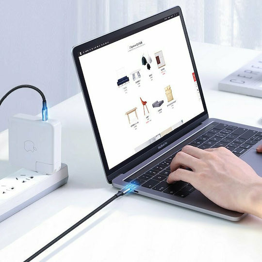 Ugreen US316 Braided USB 2.0 Cable USB-C Male - USB-C 100W PD Black 2m
