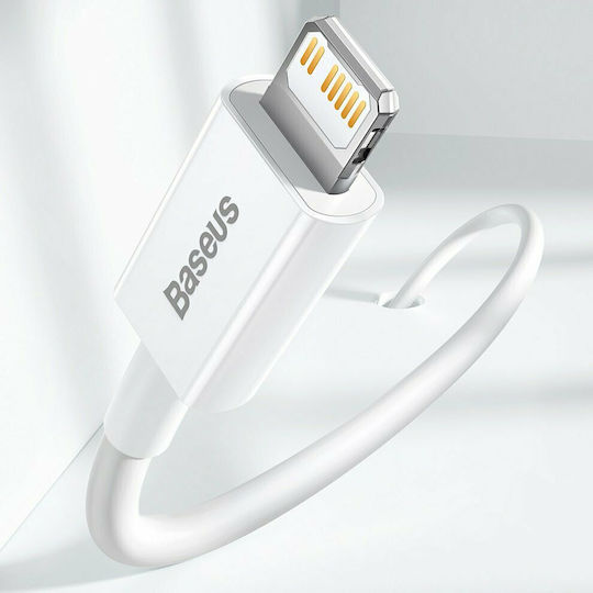 Baseus Superior Редовна USB-C към Lightning кабел 20W Бял 0.25м