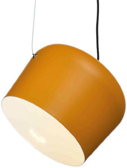 Aca Nova Pendant Light Orange Bell with Socket E27 27cm