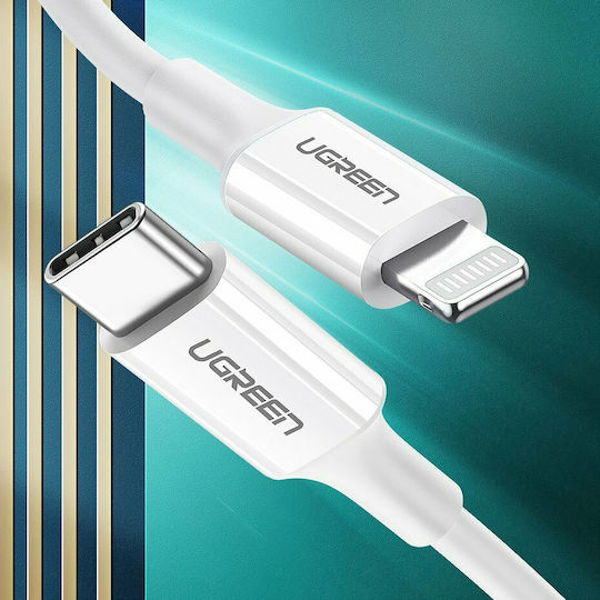 Ugreen US171 USB-C to Lightning Cable 18W Λευκό 1m (10493)