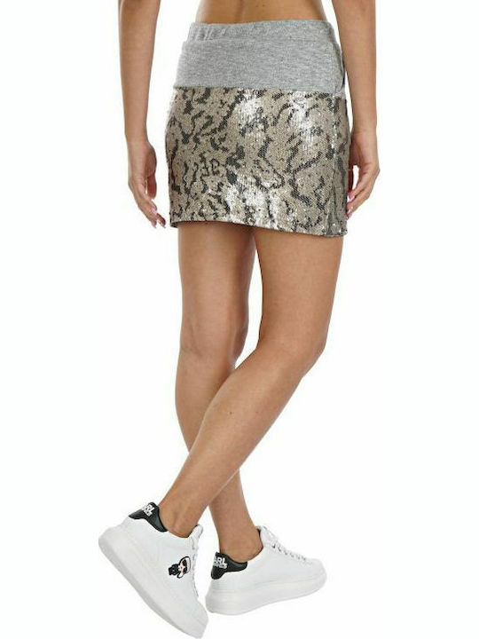 Kendall + Kylie B21049141 High Waist Mini Skirt in Gray color