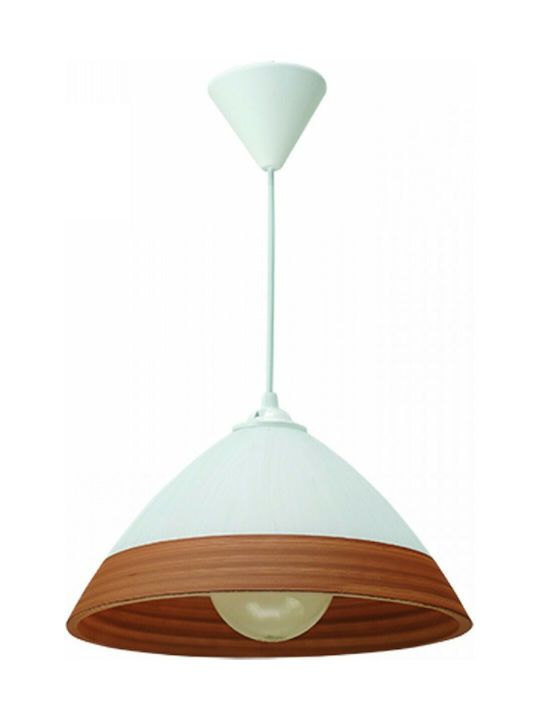 Inlight 4409-Β Brown Adjustable Pendant Light Brown Bell with Socket E27 25x30cm