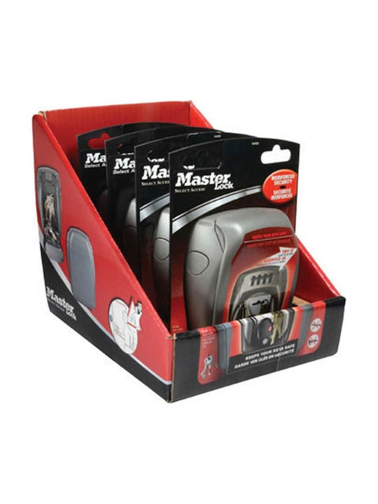 Master Lock Wall-mounted Combination Key Holder Metallic with Combination Dial 10.6x5.1x14.6cm
