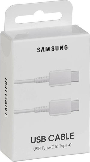 Samsung USB 2.0 Cable USB-C male - USB-C 25W Λευκό 1m EP-DA705BWE GP-TOU021RFBWW Bulk