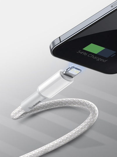 Baseus High Density Braided USB-C to Lightning Cable 20W Λευκό 1m (CATLGD-02)