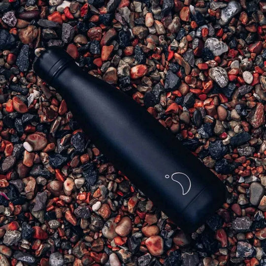 Chilly's Original Series Monochrome Bottle Thermos Stainless Steel BPA Free 500ml Black