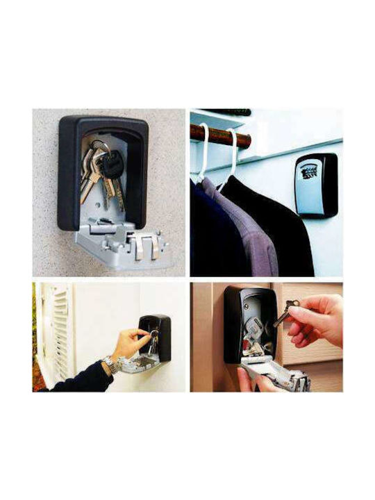 C-TECH Wall-Mounted Combination Key Holder Plastic with Combination Dial 9.5x4x11.5cm