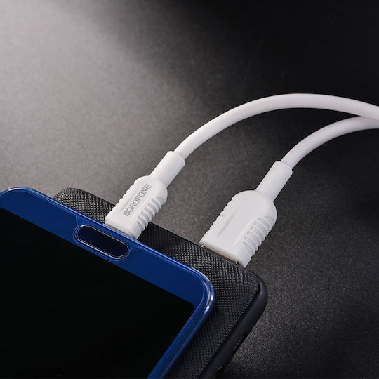 Borofone BX33 Billow USB 2.0 Cable USB-C male - USB-A 22W White 1.2m (10703)