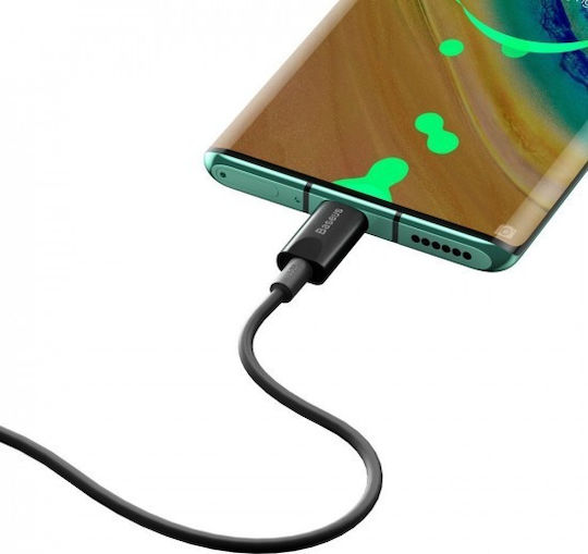 Celly Braided USB 2.0 Cable USB-C male - USB-C 100W PD Μαύρο 1m USBCUSBCPDBK