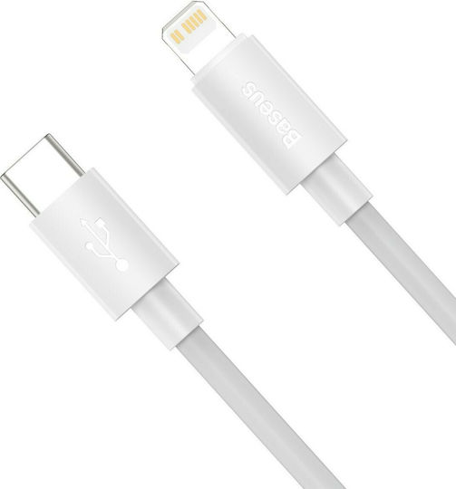 Baseus Simple Wisdom USB-C to Lightning Cable 20W White 1.5m (TZCATLZJ-02)