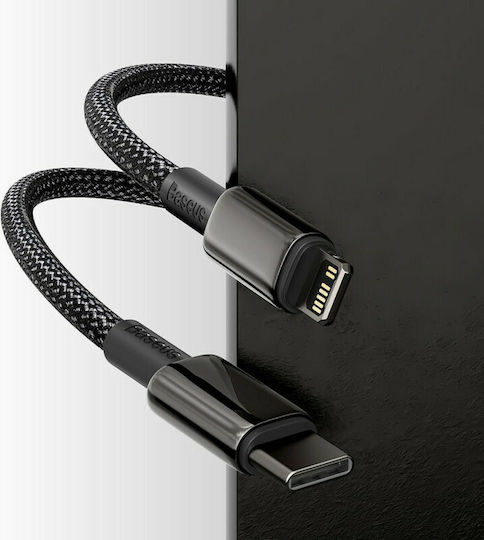 Baseus Tungsten Gold Braided USB-C to Lightning Cable 20W Μαύρο 1m (CATLWJ-01)