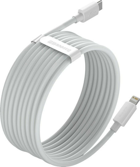 Baseus Simple Wisdom USB-C to Lightning Cable 20W White 1.5m (TZCATLZJ-02)
