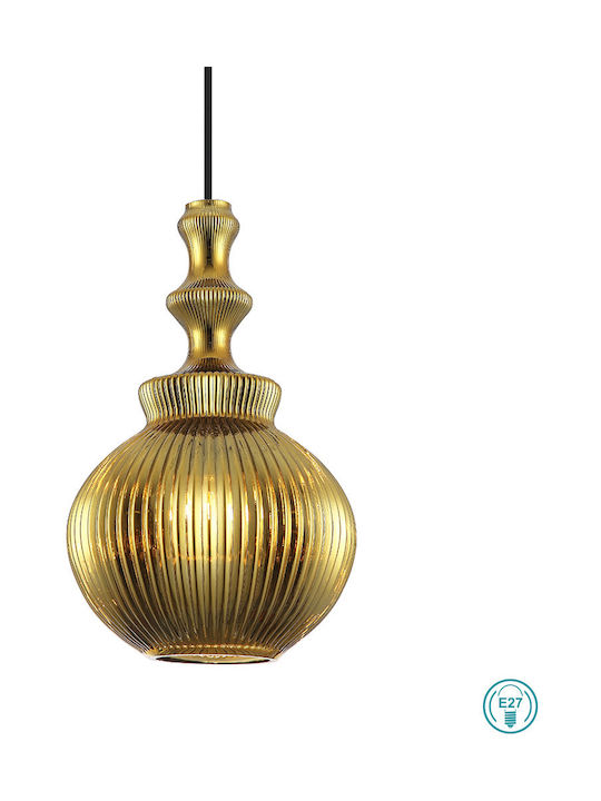 Viokef Jakarta Pendant Light Gold with Socket E27 18x30cm