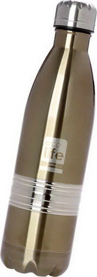 Ecolife Thermos Bottle Stainless Steel BPA Free 750ml Brown