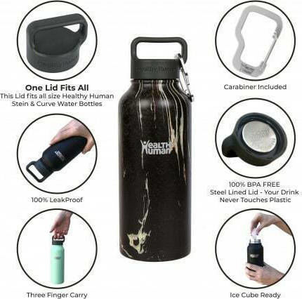 Healthy Human Stein Bottle Stainless Steel Thermos BPA Free 946ml Turquoise