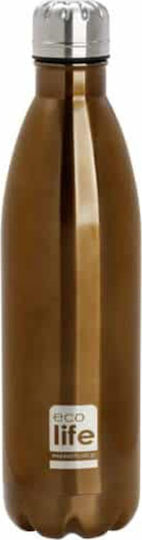Ecolife Thermos Bottle Stainless Steel BPA Free 750ml Brown