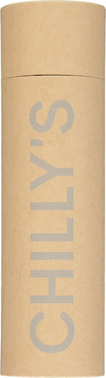 Chilly's Monochrome Bottle Thermos Stainless Steel BPA Free 500ml Gray