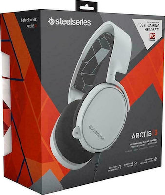 SteelSeries Arctis 3 2019 Edition Over Ear Gaming Headset με σύνδεση 2x3.5mm Λευκό