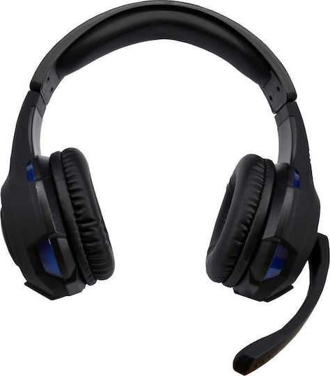 Komc G301 Over Ear Gaming Headset με σύνδεση USB Black/Blue