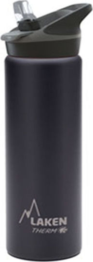 Laken Jannu Thermo Ανακυκλώσιμο Μπουκάλι Θερμός Ανοξείδωτο BPA Free 750ml Μαύρο με Επιστόμιο