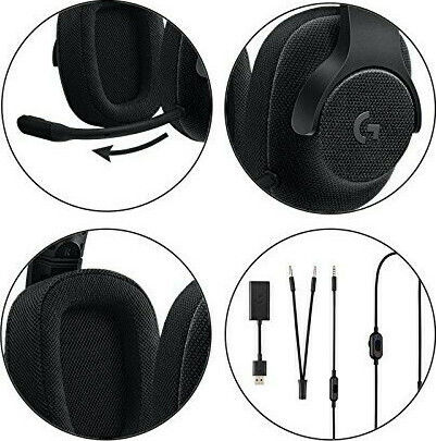 Logitech G433 Over Ear Gaming Headset με σύνδεση 3.5mm / USB