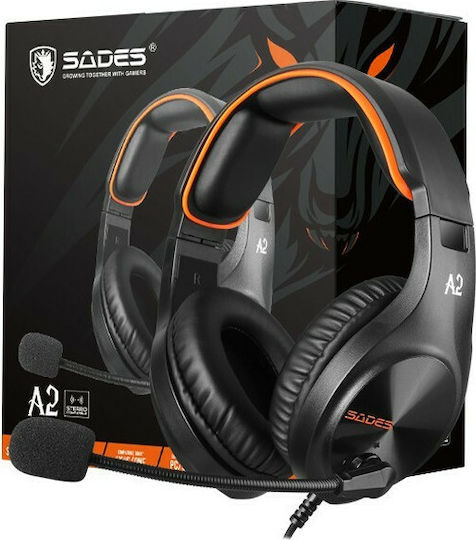 Sades A2 Über Ohr Gaming-Headset mit Verbindung 3,5mm Schwarz