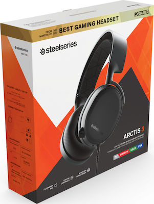 SteelSeries Arctis 3 2019 Edition Надушници Геймърски слушалки с връзка 2x3,5 мм Черен