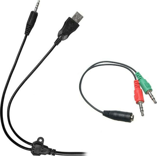 NOD Ground Pounder Over Ear Gaming Headset με σύνδεση 3.5mm Κόκκινο