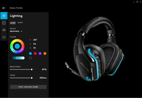 Logitech G935 Ασύρματο Over Ear Gaming Headset με σύνδεση 3.5mm / USB