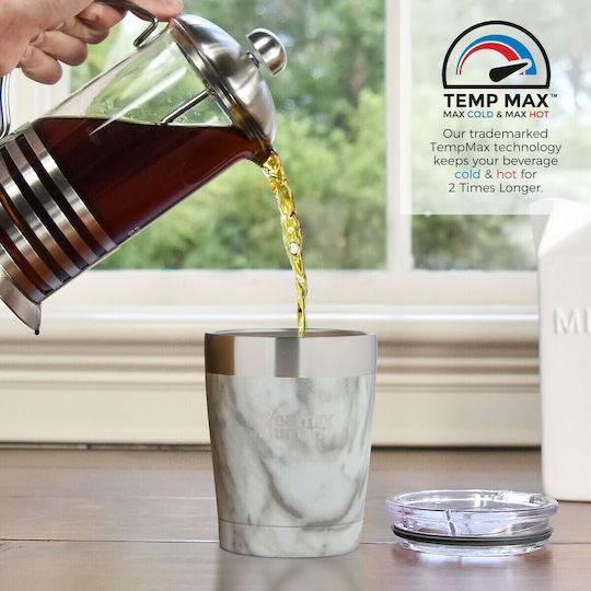 Healthy Human Cruiser Tumbler Recyclable Glass Thermos Stainless Steel BPA Free 350ml Orchid Driftwood with Straw and Handle