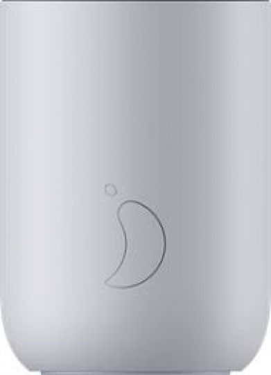 Chilly's Series 2 Glass Thermos Stainless Steel BPA Free 340ml Light Blue with Handle