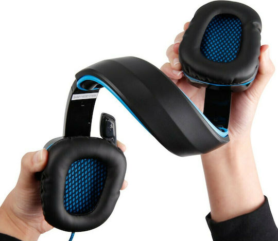 Sades GPower Over Ear Gaming Headset με σύνδεση 2x3.5mm Μπλε