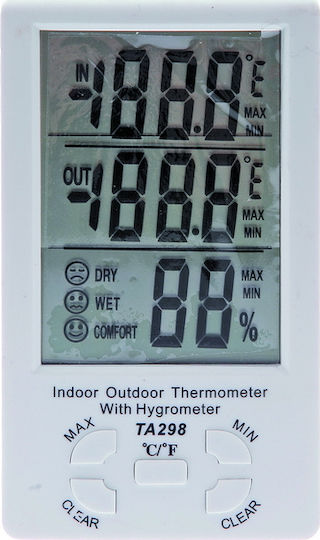 Factory Digital Thermometer & Hygrometer for Indoor & Outdoor Use