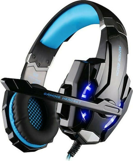 Kotion Each G9000 Over Ear Gaming Headset with Connection 3.5mm / USB Blue